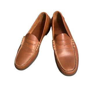 LL Bean Leather Shoes Size 12 Mens Slip on Loafers Brown